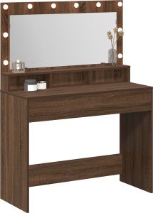 vidaXL Brązowy dąb Kompozyt drewniany 100 x 41 x 135 cm Toaletka 2