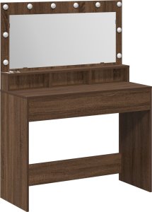 vidaXL Brązowy dąb Kompozyt drewniany 100 x 41 x 135 cm Toaletka 3