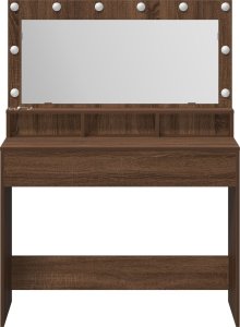 vidaXL Brązowy dąb Kompozyt drewniany 100 x 41 x 135 cm Toaletka 4