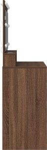 vidaXL Brązowy dąb Kompozyt drewniany 100 x 41 x 135 cm Toaletka 5