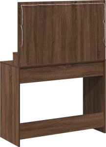 vidaXL Brązowy dąb Kompozyt drewniany 100 x 41 x 135 cm Toaletka 6