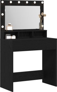 vidaXL Czarny dąb Płyta wiórowa, Lustro 79 x 41 x 135 cm Lustro 2