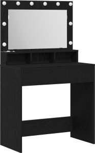 vidaXL Czarny dąb Płyta wiórowa, Lustro 79 x 41 x 135 cm Lustro 3