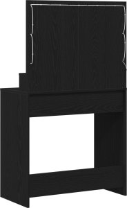 vidaXL Czarny dąb Płyta wiórowa, Lustro 79 x 41 x 135 cm Lustro 6