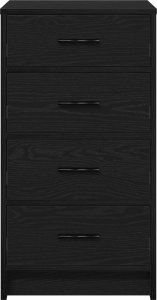 vidaXL Czarny dąb Drewno inżynieryjne Średni Nowoczesny boczny stół 7