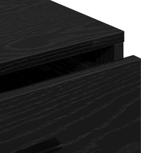 vidaXL Czarny dąb Drewno inżynieryjne Średni Nowoczesny boczny stół 10