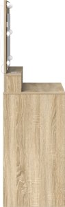 vidaXL Dąb Sonoma Płyta wiórowa 79 x 41 x 135 cm Lustro Toaletka 5