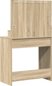 vidaXL Dąb Sonoma Płyta wiórowa 79 x 41 x 135 cm Lustro Toaletka 6