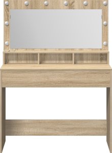 vidaXL Dąb Sonoma Płyta wiórowa 100 x 41 x 135 cm Lustro Toaletka 4