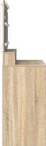 vidaXL Dąb Sonoma Płyta wiórowa 100 x 41 x 135 cm Lustro Toaletka 5