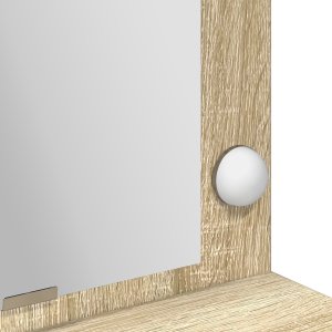 vidaXL Dąb Sonoma Płyta wiórowa 100 x 41 x 135 cm Lustro Toaletka 8