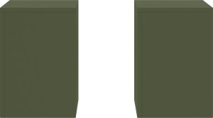 vidaXL Stojaki na Rośliny Zestaw 2 Oliwkowy Stal zimnowalcowana 6