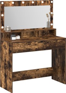vidaXL Wędzony dąb Drewno inżynieryjne 100 x 41 x 135 cm Lustro 2