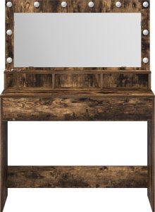 vidaXL Wędzony dąb Drewno inżynieryjne 100 x 41 x 135 cm Lustro 4