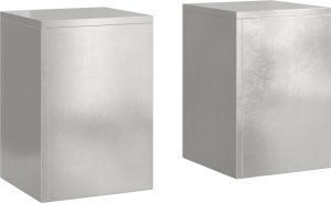 vidaXL Stojaki na rośliny Zestaw 2 Srebrny Stal nierdzewna 3