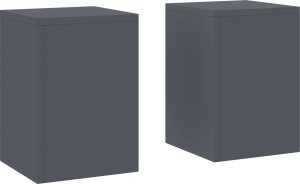 vidaXL Stojaki na rośliny Zestaw 2 Antracytowy Stal zimnogięta 3