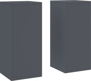 vidaXL Stojaki na rośliny Zestaw 2 Antracytowy Stal walcowana na zimno 3