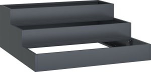 vidaXL Donica ogrodowa Antracytowa Stal zimnowalcowana 90 x 90 x 35 cm 3