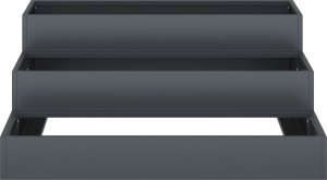 vidaXL Donica ogrodowa Antracytowa Stal zimnowalcowana 90 x 90 x 35 cm 6