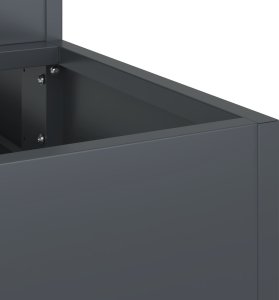 vidaXL Donica ogrodowa Antracytowa Stal zimnowalcowana 90 x 90 x 35 cm 9