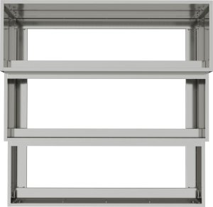 vidaXL Donica Ogrodowa Szara Stal ocynkowana 90 x 90 x 35 cm Donice 8