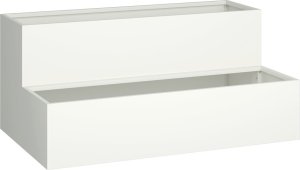 vidaXL Skrzynka na rośliny ogrodowe Biała Plastikowa 100 x 60 x 45 cm 3