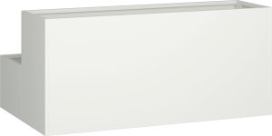 vidaXL Skrzynka na rośliny ogrodowe Biała Plastikowa 100 x 60 x 45 cm 5