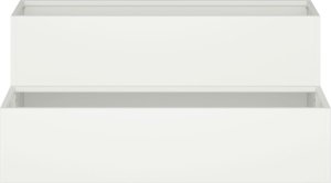 vidaXL Skrzynka na rośliny ogrodowe Biała Plastikowa 100 x 60 x 45 cm 6