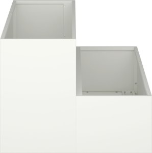 vidaXL Skrzynka na rośliny ogrodowe Biała Plastikowa 100 x 60 x 45 cm 7