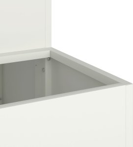 vidaXL Skrzynka na rośliny ogrodowe Biała Plastikowa 100 x 60 x 45 cm 9