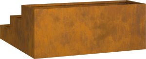 vidaXL Donica ogrodowa Rustykalna Stal odporna 90 x 90 x 35 cm Donice 6