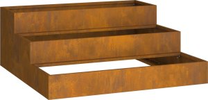 vidaXL Donica ogrodowa Rustykalna Stal odporna 90 x 90 x 35 cm Donice 7