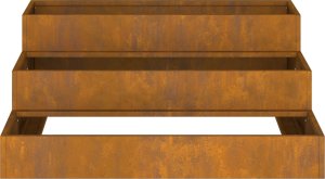 vidaXL Donica ogrodowa Rustykalna Stal odporna 90 x 90 x 35 cm Donice 9