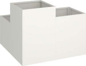 vidaXL Donica ogrodowa Biała Stal walcowana na zimno 80 x 80 x 60 cm 5