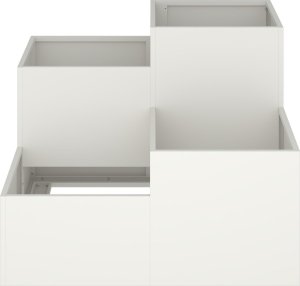 vidaXL Donica ogrodowa Biała Stal walcowana na zimno 80 x 80 x 60 cm 6