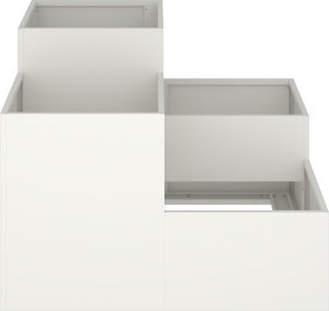 vidaXL Donica ogrodowa Biała Stal walcowana na zimno 80 x 80 x 60 cm 7