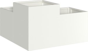 vidaXL Donica ogrodowa Biała Stal walcowana na zimno 80 x 80 x 48 cm 5