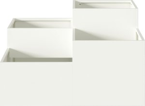 vidaXL Donica ogrodowa Biała Stal walcowana na zimno 80 x 80 x 48 cm 6