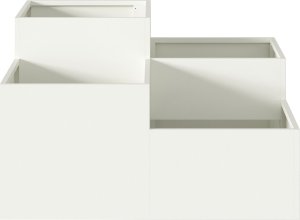 vidaXL Donica ogrodowa Biała Stal walcowana na zimno 80 x 80 x 48 cm 7