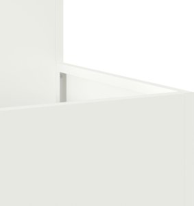 vidaXL Donica ogrodowa Biała Stal walcowana na zimno 80 x 80 x 48 cm 9