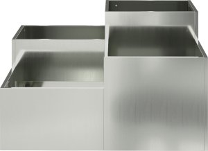 vidaXL Donica ogrodowa Szara Stal ocynkowana 100 x 100 x 48 cm Donice 6