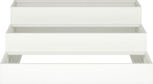 vidaXL Donica Ogrodowa Biała Stal zimnowalcowana 90 x 90 x 35 cm Donice 6