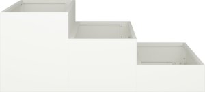 vidaXL Donica Ogrodowa Biała Stal zimnowalcowana 90 x 90 x 35 cm Donice 7