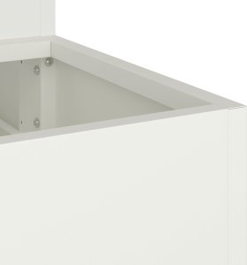 vidaXL Donica Ogrodowa Biała Stal zimnowalcowana 90 x 90 x 35 cm Donice 9