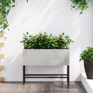 vidaXL Stal nierdzewna 60 x 26 x 45 cm Donica metalowa Prostokątna 1