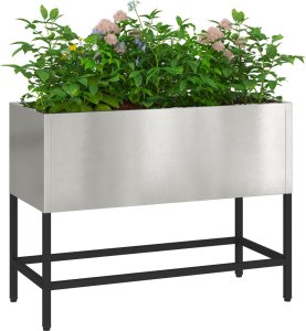 vidaXL Stal nierdzewna 60 x 26 x 45 cm Donica metalowa Prostokątna 2