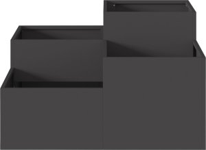 vidaXL Donica ogrodowa Czarna Cold-rolled steel 80 x 80 x 48 cm Donice 6