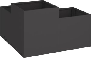 vidaXL Donica ogrodowa Czarna Zimnowalcowana stal 100 x 100 x 48 cm 5