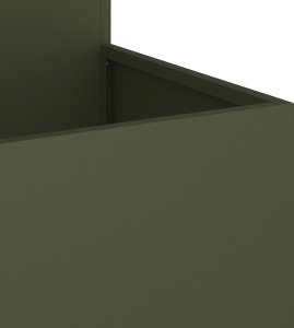 vidaXL Donica ogrodowa Oliwkowa Stal walcowana na zimno 80 x 80 x 60 cm 9