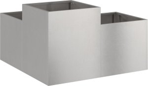 vidaXL Donica ogrodowa Srebrny Stal nierdzewna 100 x 100 x 48 cm Donice 5